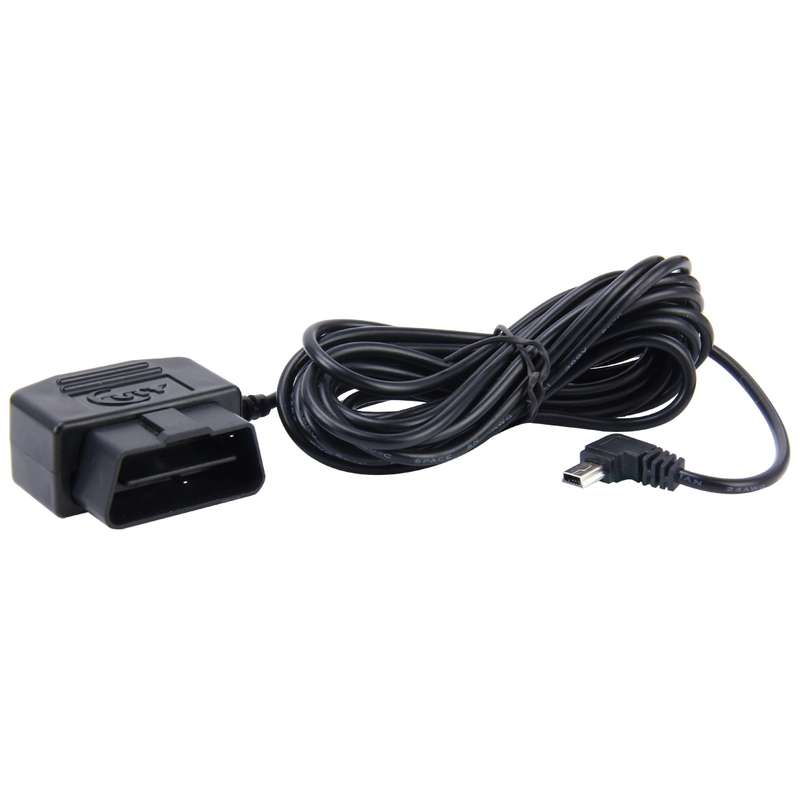 Car Auto 16Pin OBD Charging Cable Micro USB Power Adapter for GPS Tablet E-dog Phone, Cable Length: