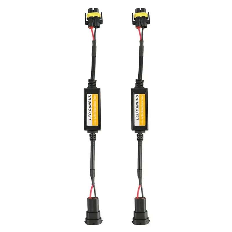 2 PCS H7 Car Auto LED Headlight Canbus Warning Error-free Decoder Adapter for DC 9-16V/20W-40W