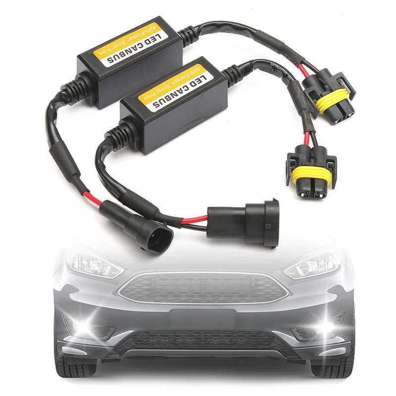 2 PCS H11/H8/H9/H16/5202 Car Auto LED Headlight Canbus Warning Error-free Decoder Adapter for DC 9-1