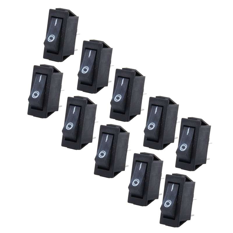 10 PCS Car Auto Universal DIY 2 Pin Boat Cap OFF- ON Push Button