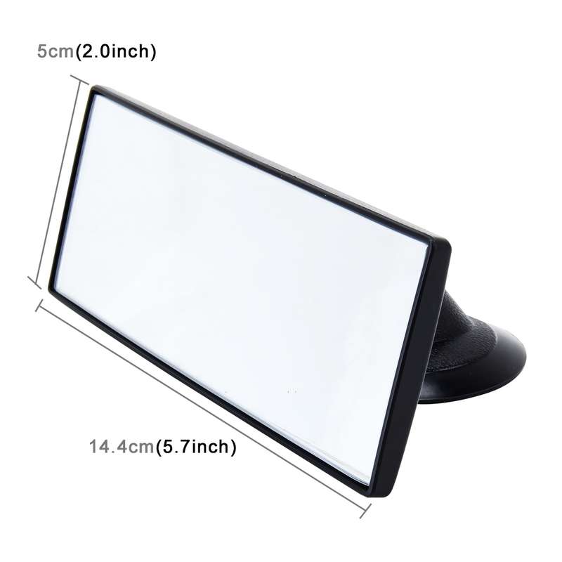 3R 3R-125 Car Auto 360 Degree Adjustable Interior Windshield Blind Spot Mirror with Two Sucking Cup