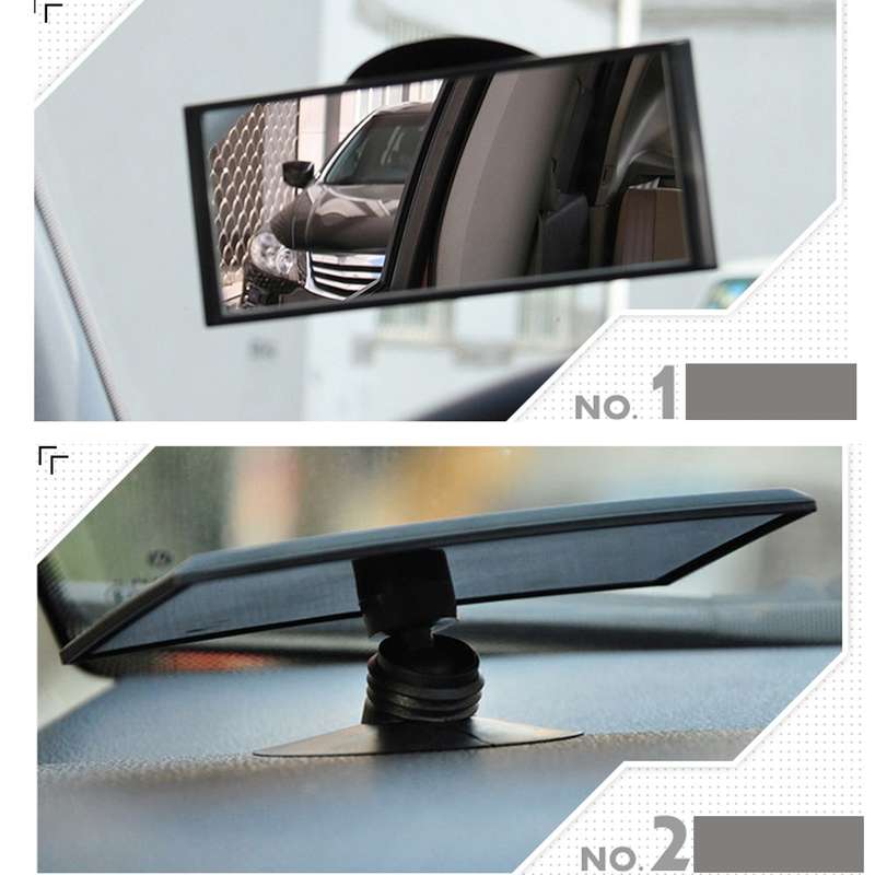 3R 3R-125 Car Auto 360 Degree Adjustable Interior Windshield Blind Spot Mirror with Two Sucking Cup