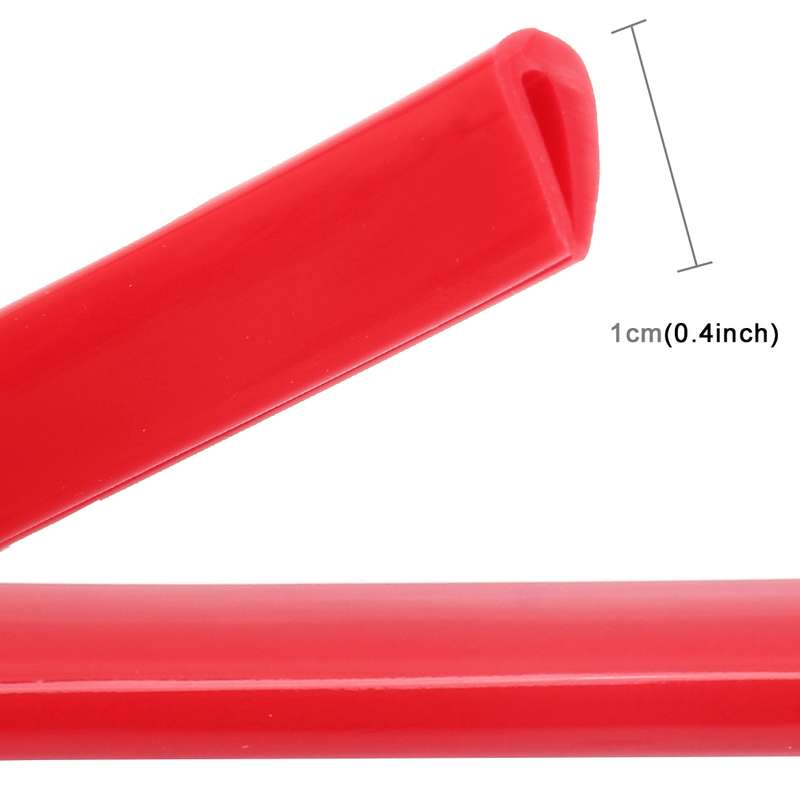 5.6m Car Decorative Strip Rubber Chrome Decoration Strip Door Seal Window Seal(Red)