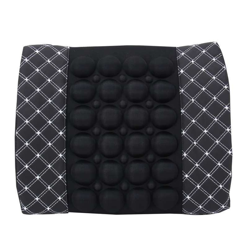 12V Four Season Chemical Fiber Wrapping Lumbar Seat Relaxation Waist Support Cushion for Car Office