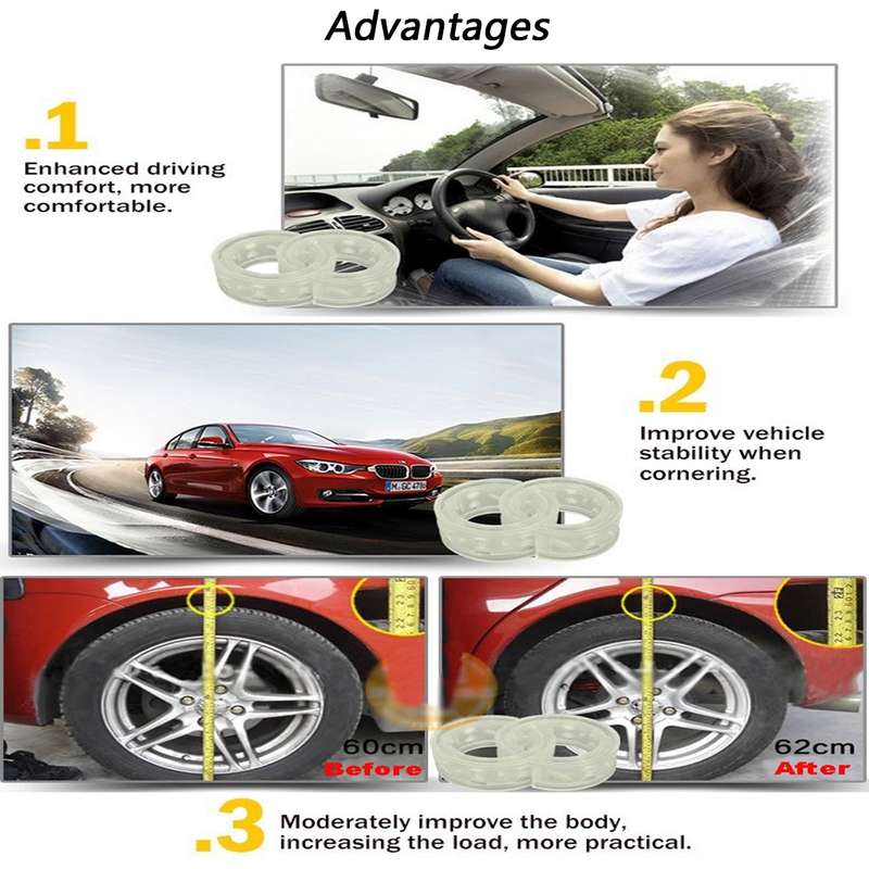 2 PCS Car Auto C+ Type Shock Absorber Spring Bumper Power Cushion Buffer, Spring Spacing: 32mm, Coll