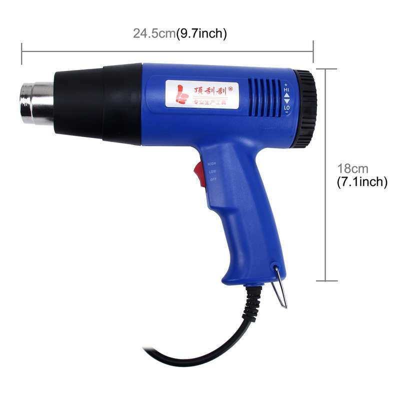 DINGGUAGUA 1800W Industrial Heavy Duty Professional Adjustable Temperature Heat Air Gun Tool(US Plug