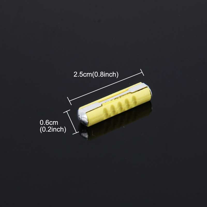 100 PCS Car Auto Fuse European Automotive Fuse (20A Yellow)