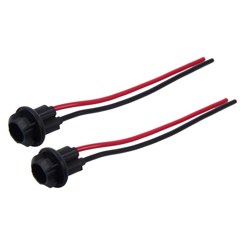 2 PCS 7443 Car Auto LED Bulb Socket Holder (No Including Light)