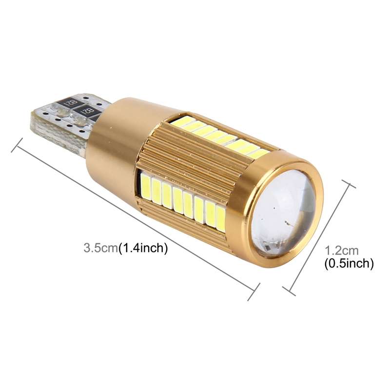 2 PCS T10 2W 180 LM 5500K Constant Current Car Clearance Light with 38 SMD-3014 Lamps, DC 12-16V(Whi