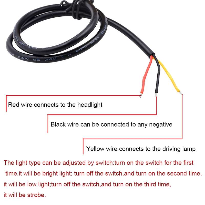 Motorcycle 30W DC 12V-85V LED Headlight Lens Built-in Whirlwind Double Aperture Angle Eyes + Devil E