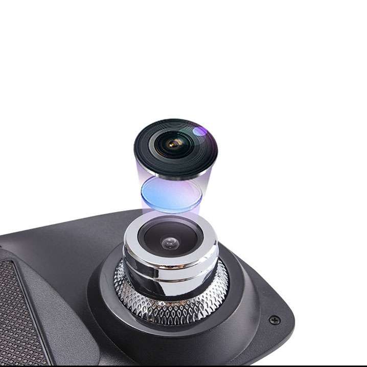 5 inch IPS Touch Screen Rear View Mirror Car Recorder with Dual Channel 720P Car Black Box, Separate