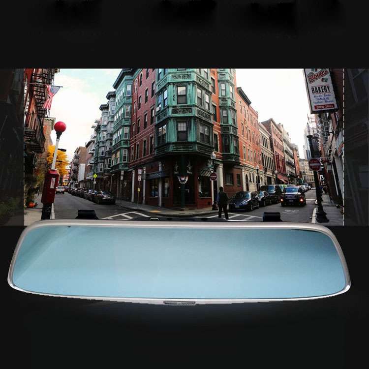 5 inch IPS Touch Screen Rear View Mirror Car Recorder with Dual Channel 720P Car Black Box, Separate