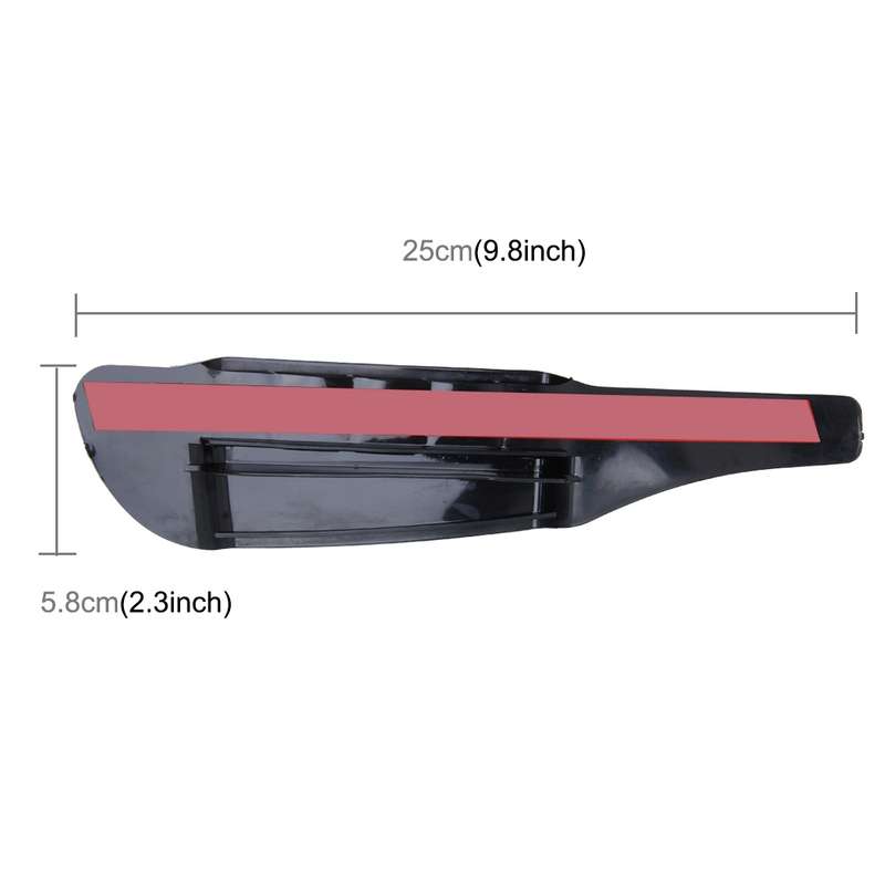 2 PCS Car Auto Universal Rubber Reversing Rearview Mirror Rain Baffle Plate (Black)