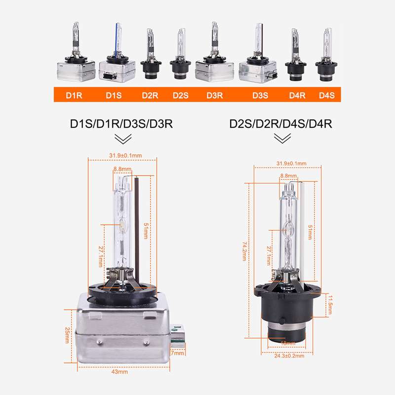 2 PCS D2S 35W 3800 LM 6000K HID Bulbs Xenon Lights Lamps, DC 12V(White Light)