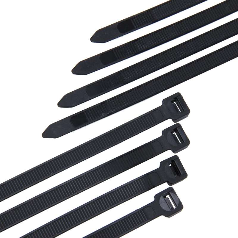 250 PCS 8mm*300mm Nylon Cable Ties(Black)