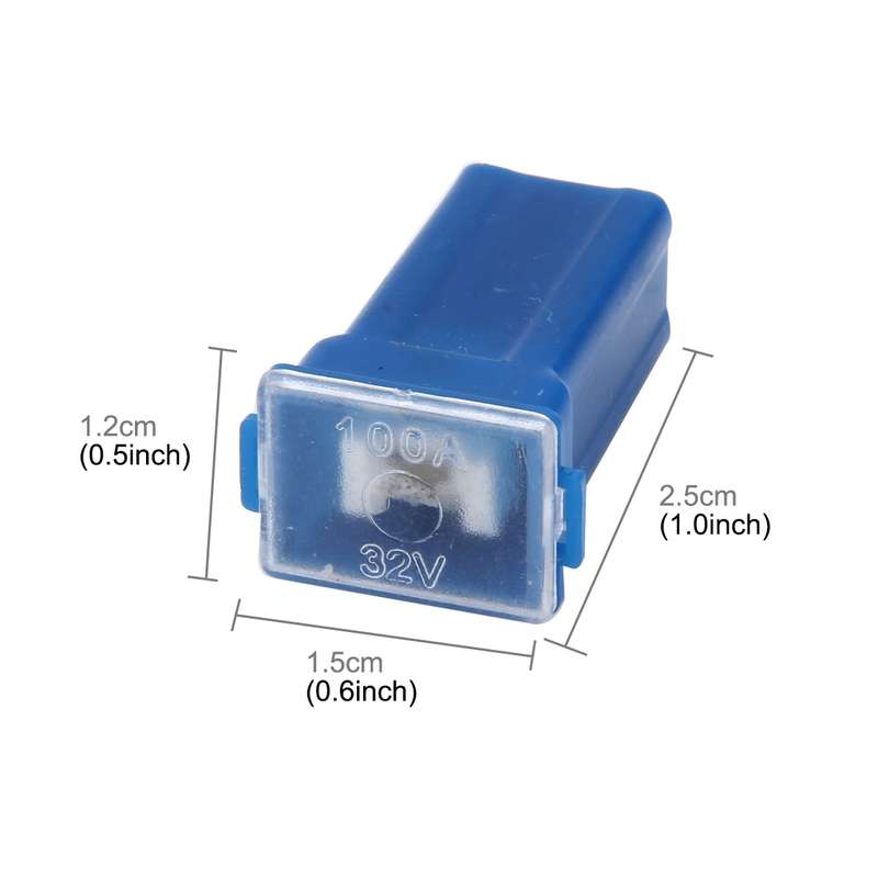 10 PCS Vehicle Car Plastic Shell Straight Female Terminal Push in Blade Cartridge PAL Fuse 100Amp 32