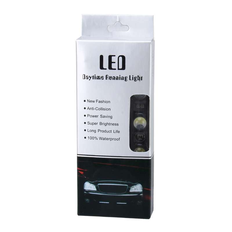 2 PCS 4W 120 LM 6000K DRL Daytime Running Light with 4 SMD-5050 Lamps, DC 12V(White Light)