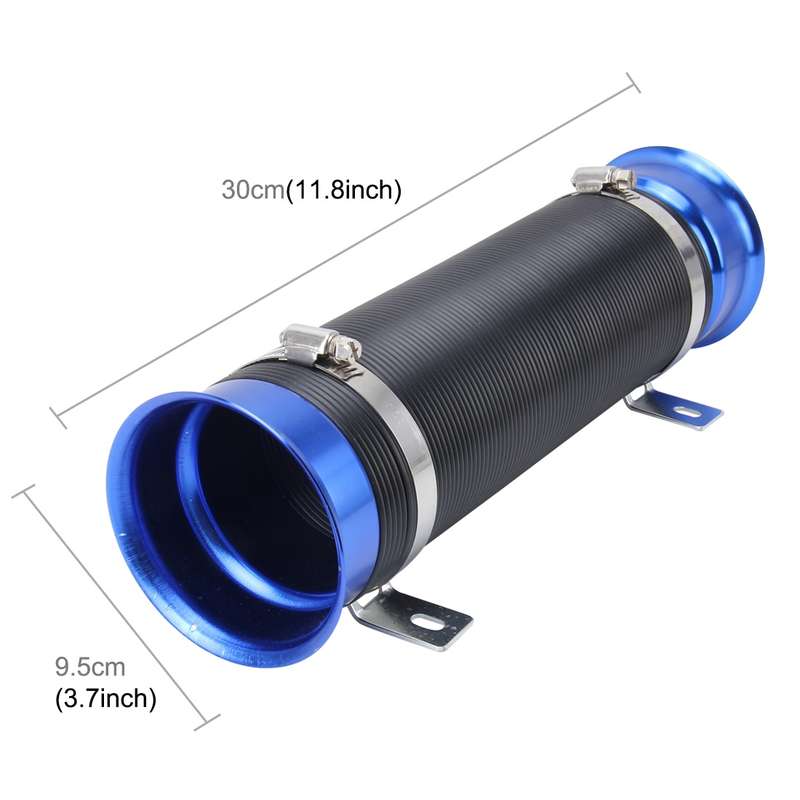 Car Auto Universal Tube Air Filter Adjustable Cold Air Injection Intake System Pipe Without Air Filt