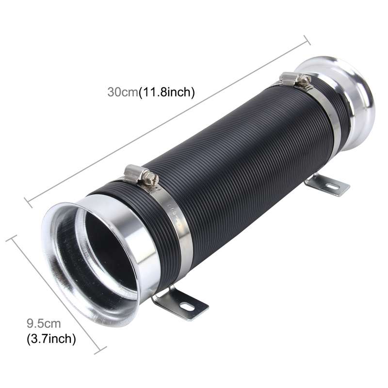 Car Auto Universal Tube Air Filter Adjustable Cold Air Injection Intake System Pipe Without Air Filt