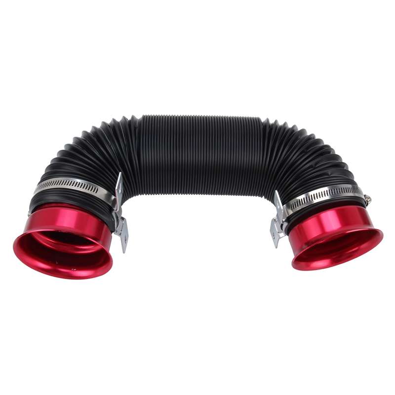 Car Auto Universal Tube Air Filter Adjustable Cold Air Injection Intake System Pipe Without Air Filt