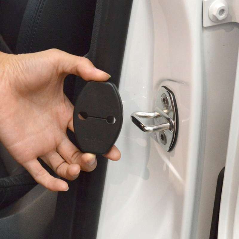 4 PCS Car Door Lock Buckle Decorated Rust Guard Protection Cover for Audi A4L Q3 Q5 Q7 Porsche Cayen