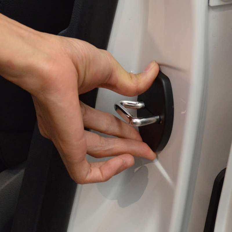 4 PCS Car Door Lock Buckle Decorated Rust Guard Protection Cover for Audi A4L Q3 Q5 Q7 Porsche Cayen
