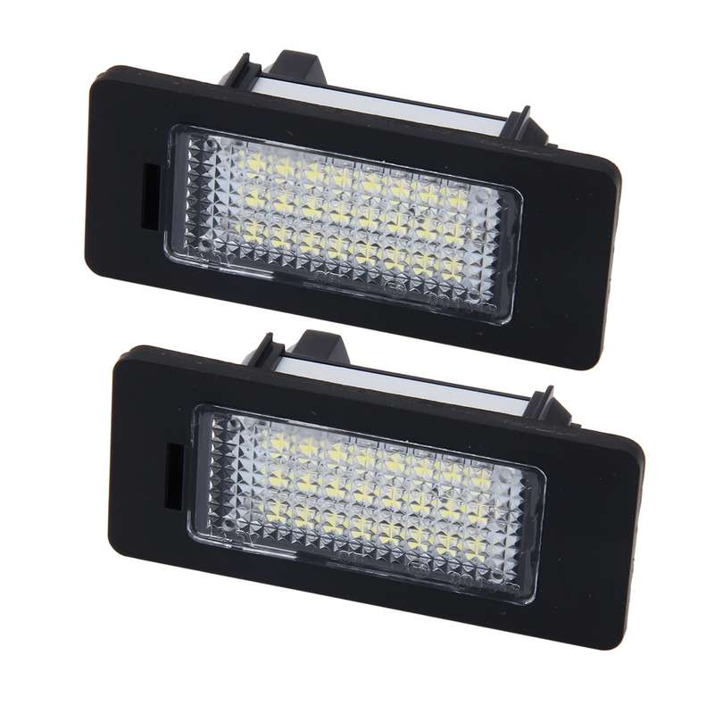 2 PCS License Plate Light with 24 SMD-3528 Lamps for BMW E81/E82/E90/E91/E92/E93/E60/E61/E39 (White