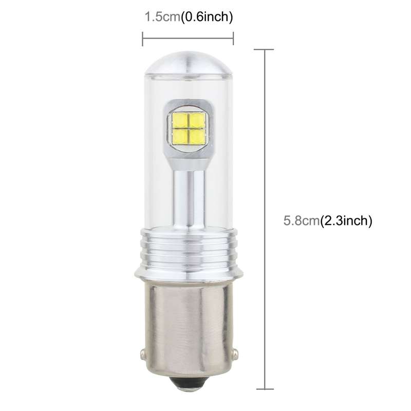 2 PCS 1156/BA15S 40W 800 LM 6000K Car Turn Light Backup Light Brake Light with 8 Lamps, DC 12V(Whit