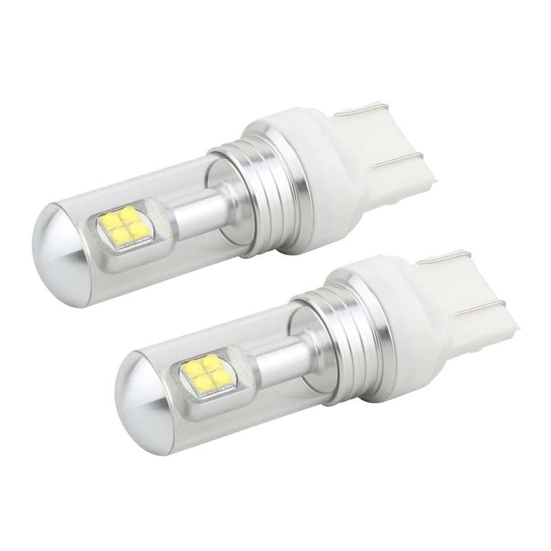 2 PCS 7443 40W 800 LM 6000K Car Brake Light with 8 Lamps, DC 12V(White Light)