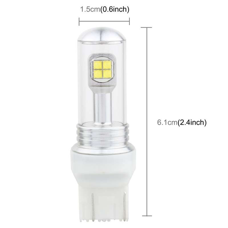 2 PCS 7443 40W 800 LM 6000K Car Brake Light with 8 Lamps, DC 12V(White Light)