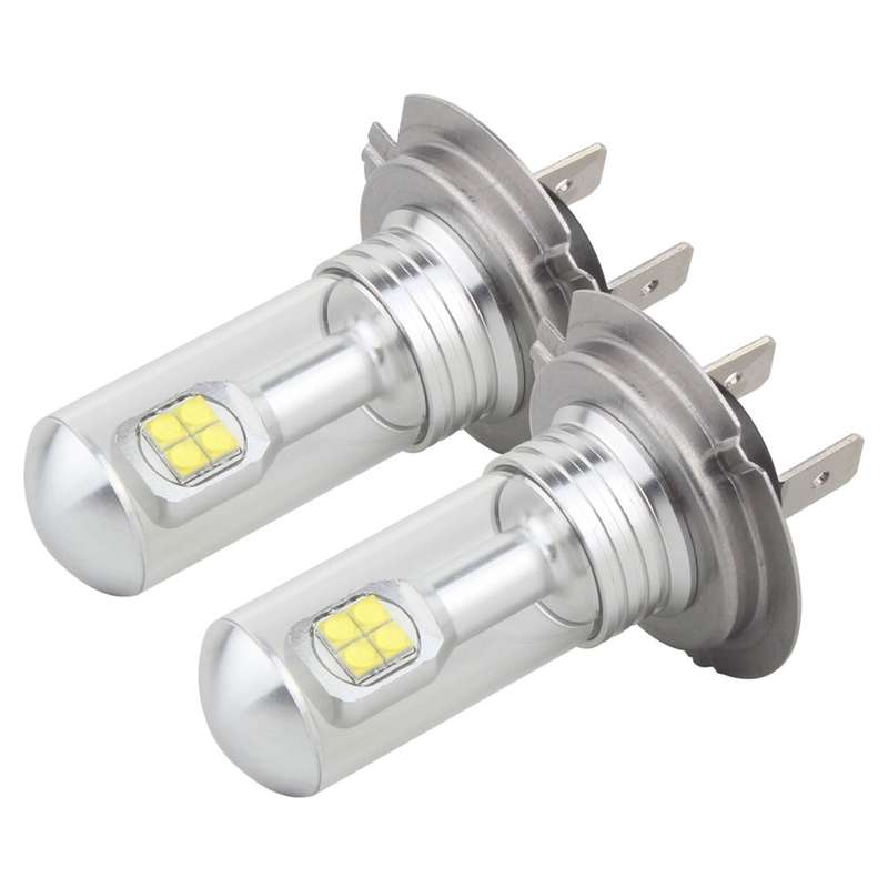 2 PCS H7 40W 800 LM 6000K 8 LEDs Car Fog Lights, DC 12V(White Light)
