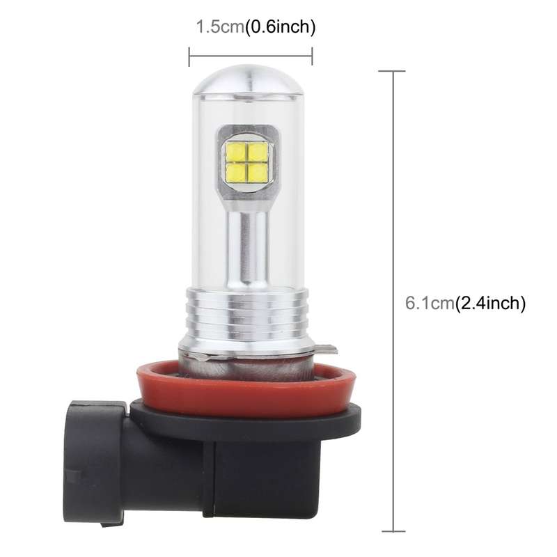 2 PCS H8/H11 40W 800 LM 6000K 8 LEDs Car Fog Lights, DC 12V(White Light)