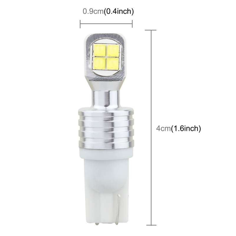 2 PCS T10 40W 800 LM 6000K Car Clearance Light Reading Light License Light with 8 Lamp, DC 12V(Whit