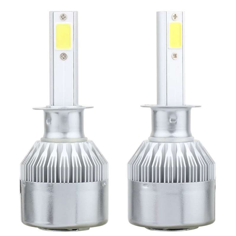 2 PCS H1 18W 1800 LM 6000K IP68 Canbus Constant Current Car LED Headlight with 2 COB Lamps, DC 9-36
