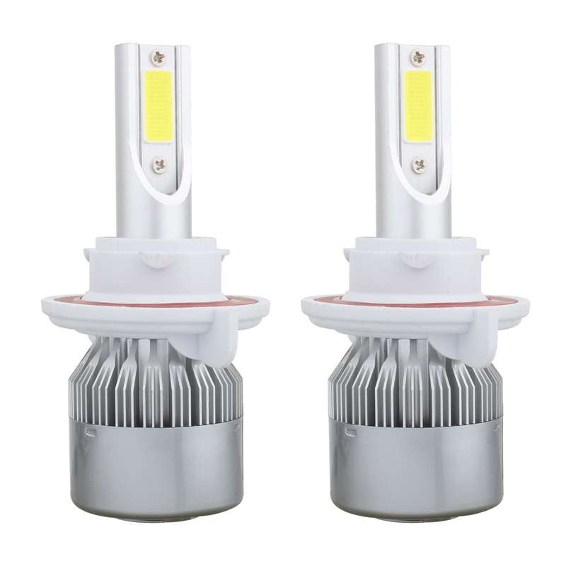 2 PCS H13 18W 1800 LM 6000K IP68 Canbus Constant Current Car LED Headlight with 2 COB Lamps, DC 9-3
