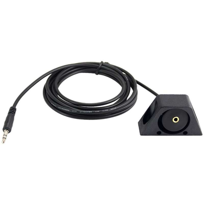 1m Car Truck Dashboard Flush Mount 3.5mm 1/8 AUX Audio Jack Extension Cable Kit(Black)