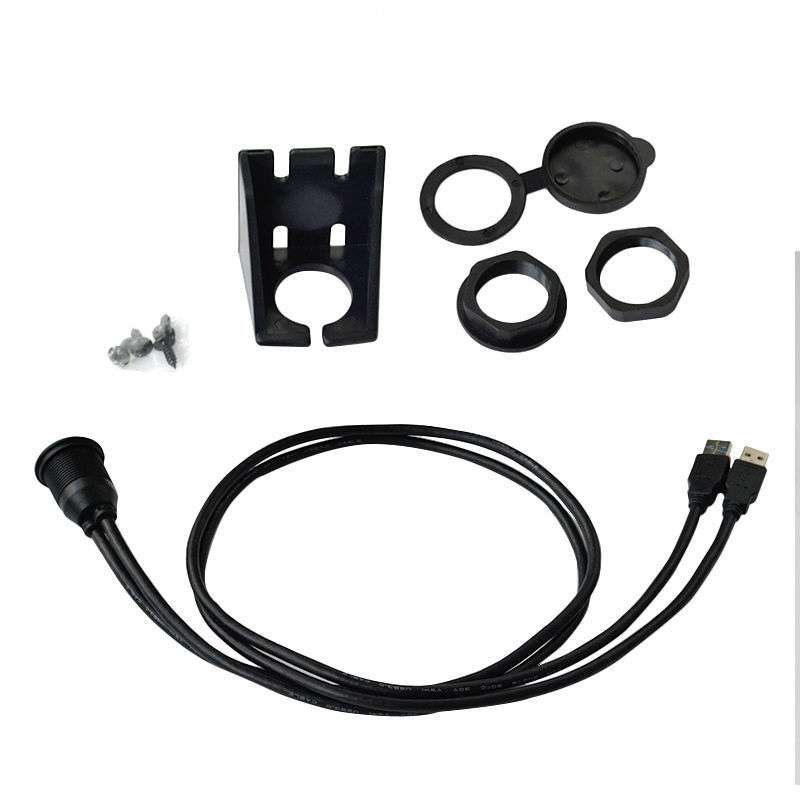 1m Flush Mount USB 3.0 Dock Car Ship Motorcycle Dashboard Panel Male to Female Data Waterproof Exten