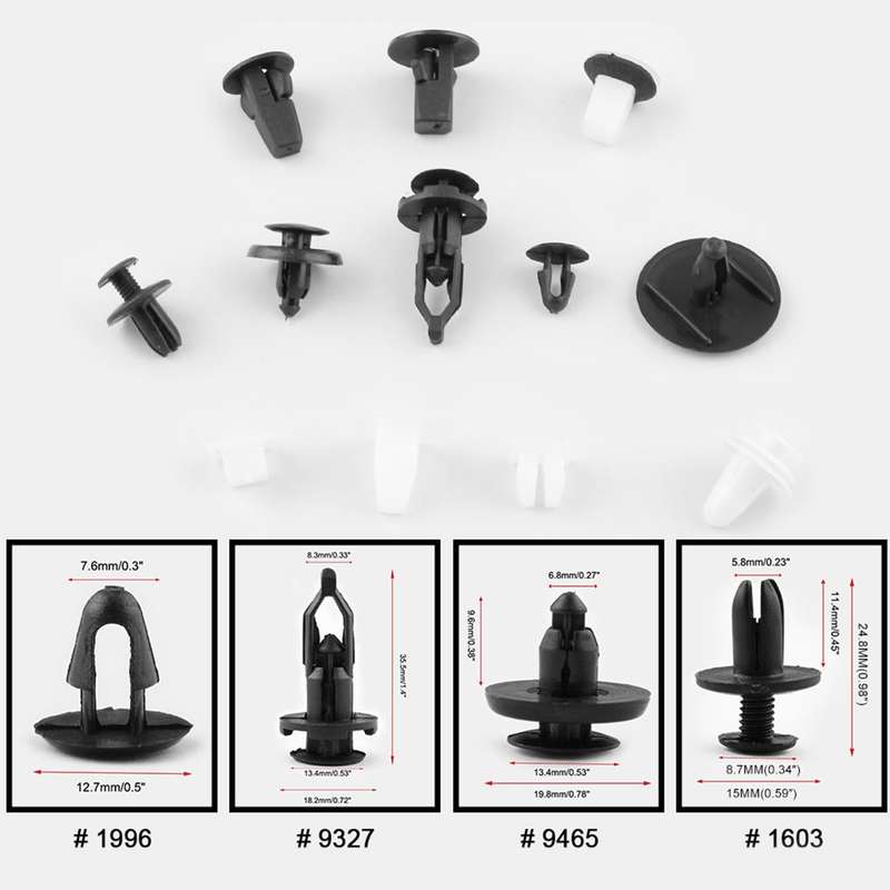 292 PCS Car Retainer Clips Assortment Car Panel Trim Plastic Fasteners Rivet Clips Set