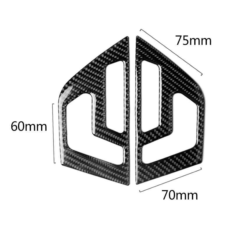 2 PCS Car Carbon Fiber Seat Adjustment Panel Decorative Sticker for Mercedes-Benz W204 2007-2013