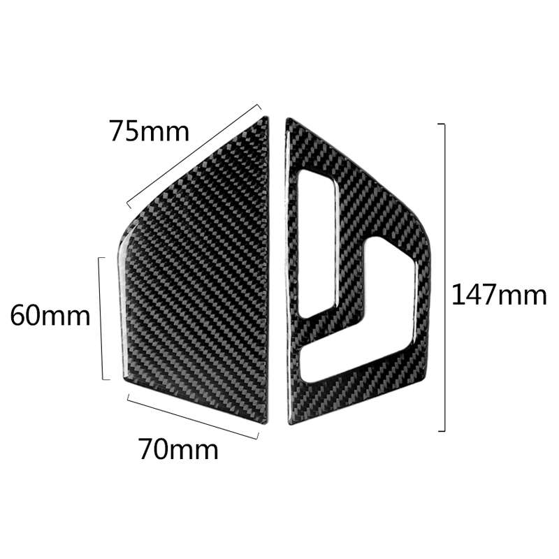 2 PCS Car Carbon Fiber Left Drive Seat Adjustment Panel Decorative Sticker for Mercedes-Benz W204 20
