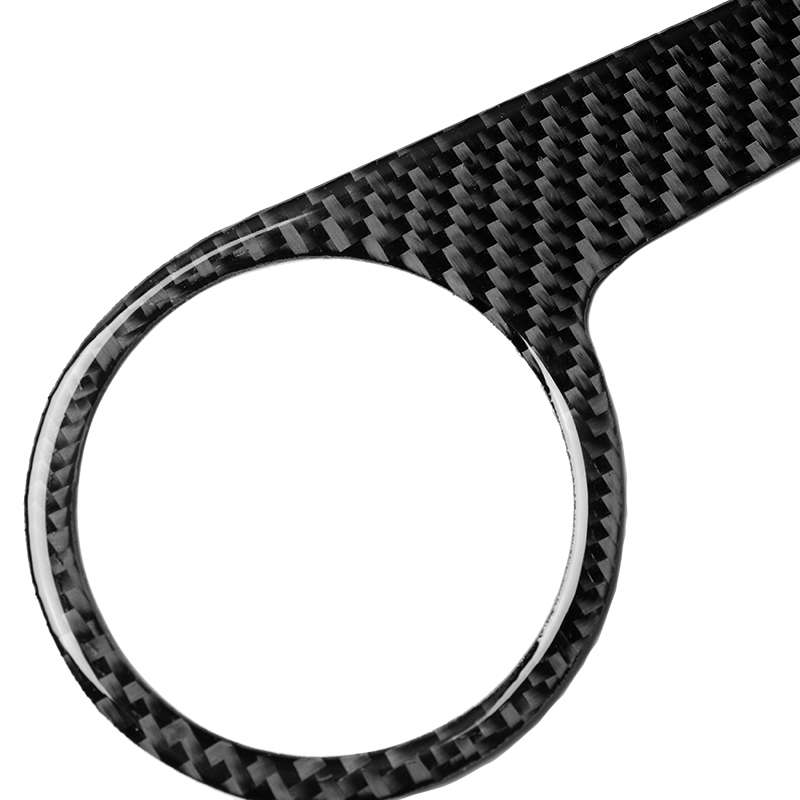 3 PCS Car Carbon Fiber Headlights Frame Decorative Sticker for Mercedes-Benz W204 C Class 2007-2010,