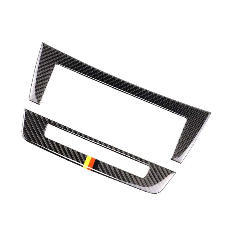 Car German Flag Carbon Fiber Central Control CD Panel Decorative Sticker for Mercedes-Benz W204 2011