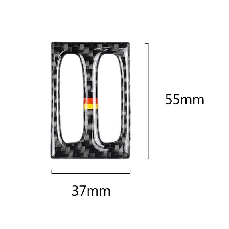 Car German Flag Carbon Fiber Intermediate Air Outlet Panel Decorative Sticker for Mercedes-Benz W204