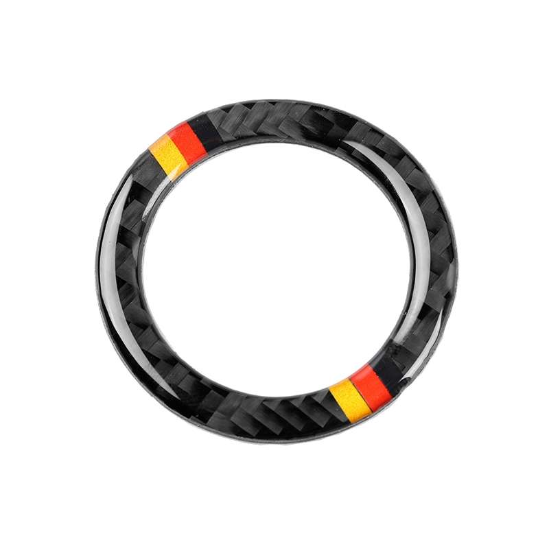 Car German Flag Carbon Fiber Air Outlet Ring + Intermediate Air Outlet + Side Air Outlet Panel Decor