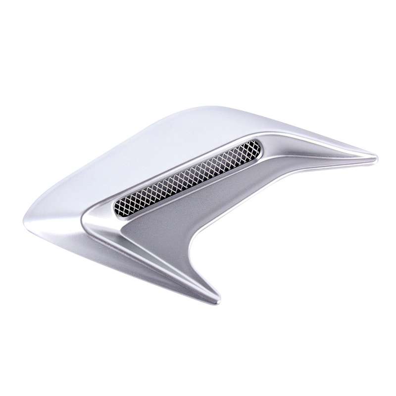 2PCS Plastic Decorative Air Flow Intake Turbo Bonnet Hood Side Vent Grille Cover With Self-adhesive