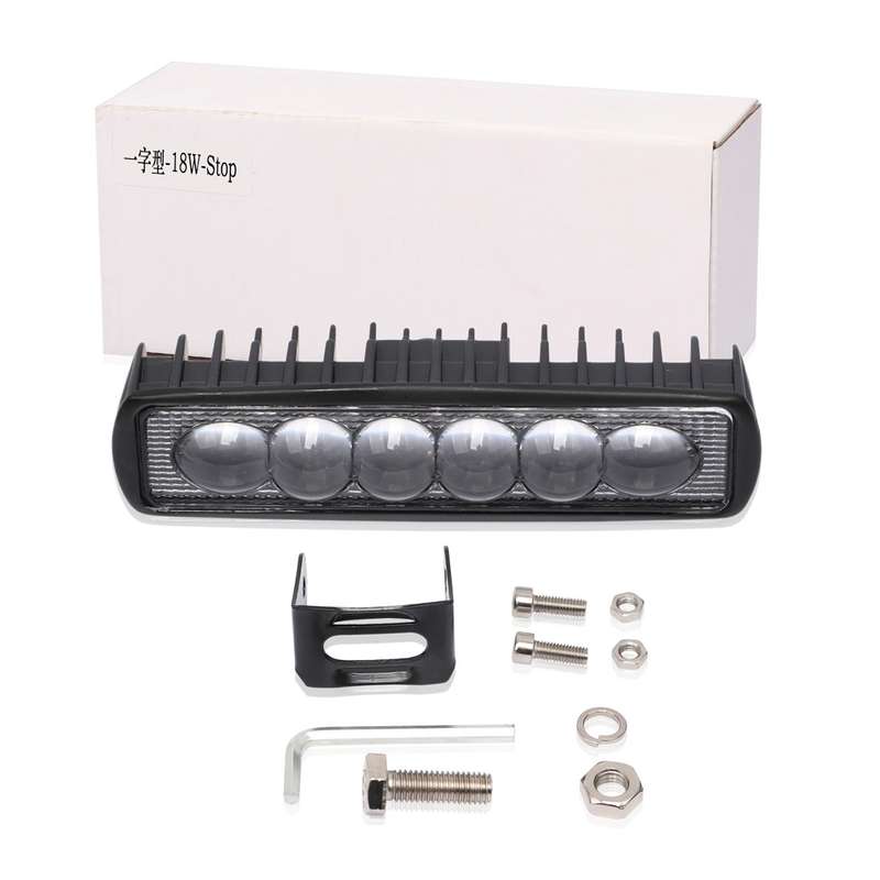 6 inch 18W 6000K IP68 8D Car Boat Marine Work Lights Spotlight LED Bulbs, DC 10-30V (White Light)