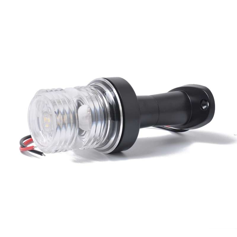 DC 12V 3W Marine Boat Yacht Stern Anchor LED Navigation Pedestal Light All Round 360 Degree White Li
