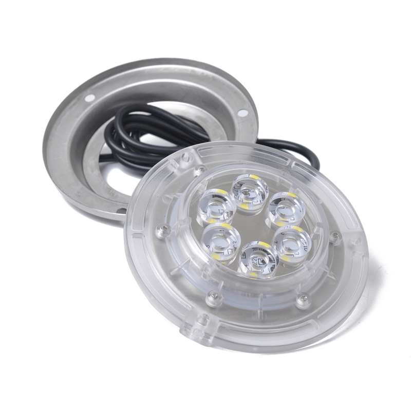 DC 10-30V 12W IP68 316 Stainless 6 LEDs Blue Light Underwater Light Boat High Power Bright for Marin
