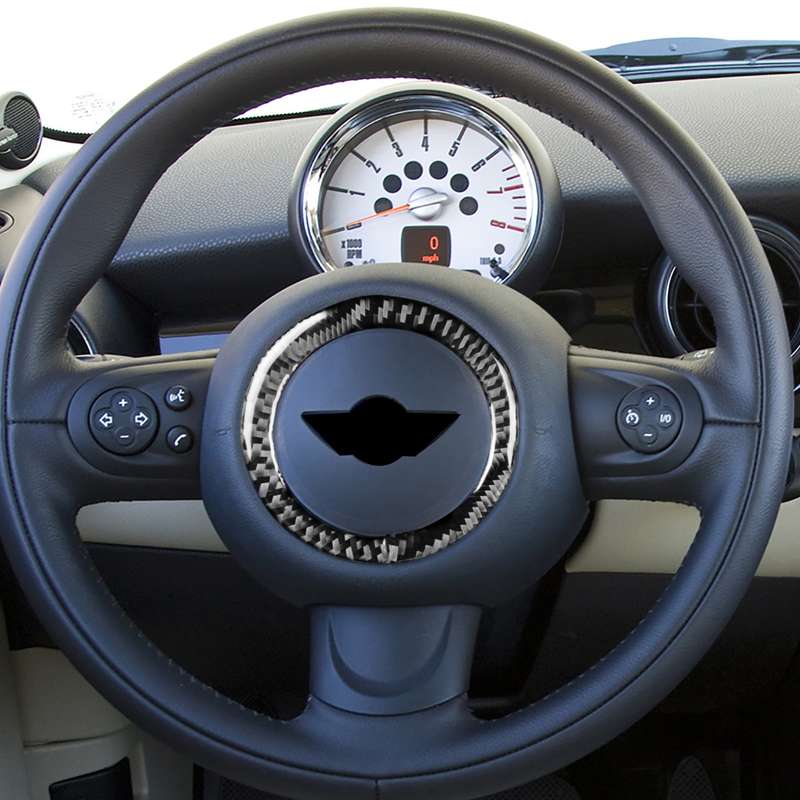 Car Steering Wheel R Chassis Carbon Fiber Decorative Sticker for BMW MINI R55 / R56 / Countryman R60