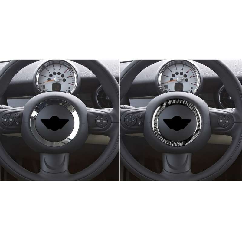 Car Steering Wheel R Chassis Carbon Fiber Decorative Sticker for BMW MINI R55 / R56 / Countryman R60